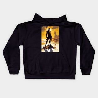 Galactic Hunt: The Alien Bounty Hunter's Quest for Justice Kids Hoodie